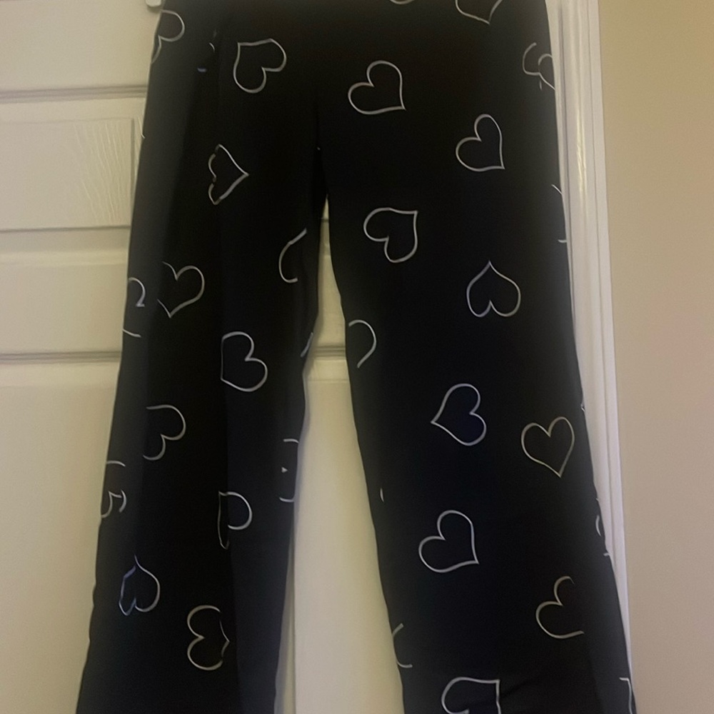 Flare heart pants stretchy